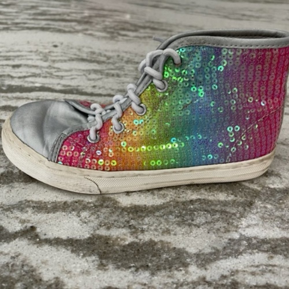 Children's Place Rainbow Sequin High Tops